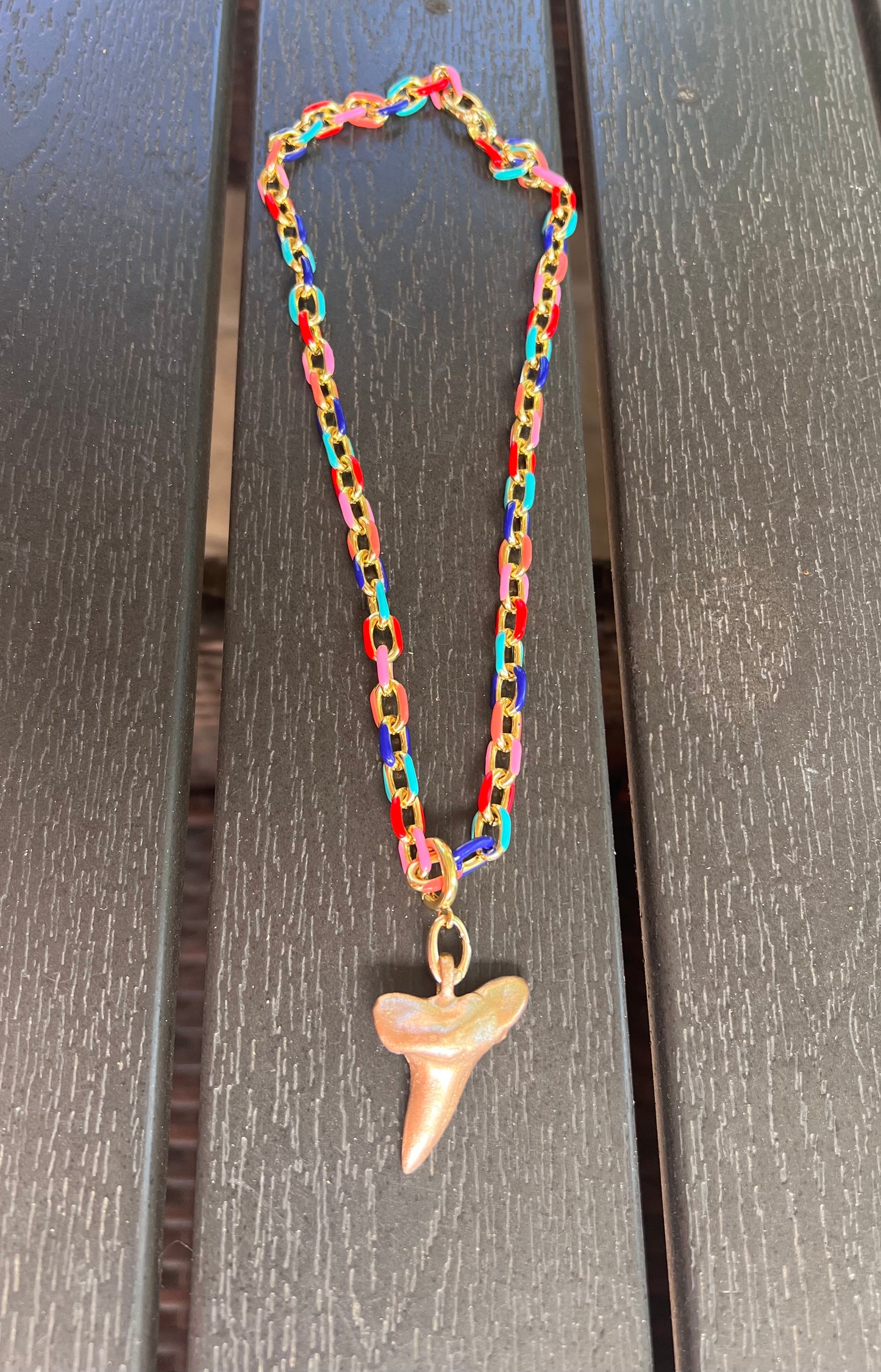 Color Pop Shark Tooth Necklace