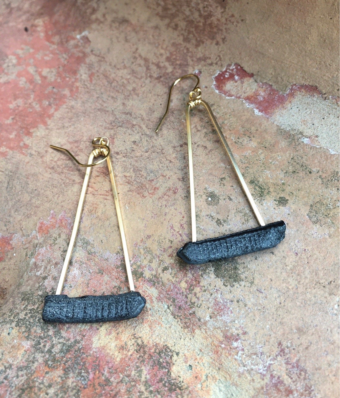 Ravenel Bridge Earrings - Stingray Fossils