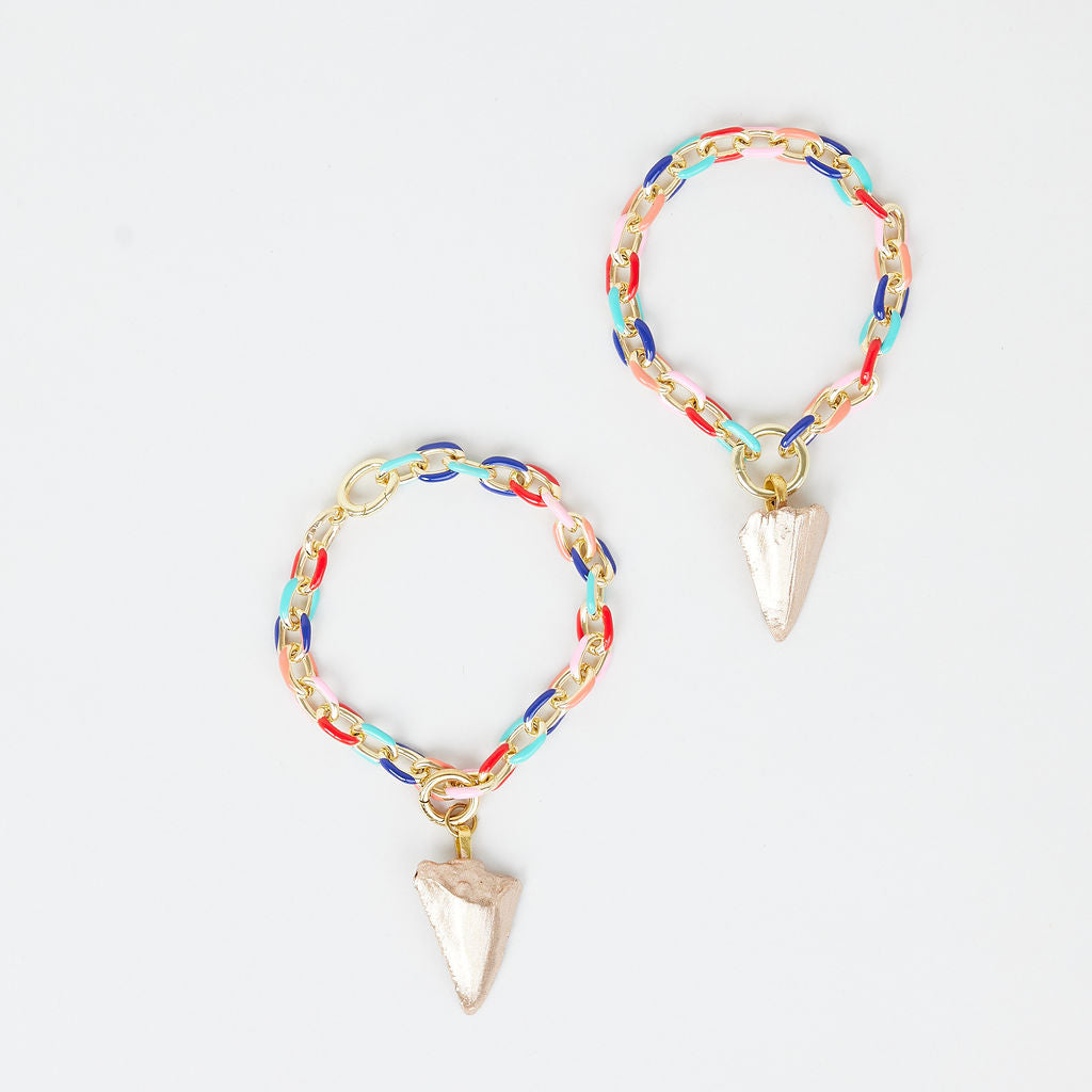 Color Pop Gold Shark Tooth Bracelet
