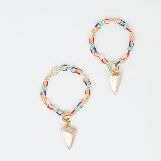 Color Pop Gold Shark Tooth Bracelet