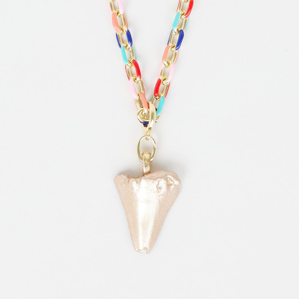 Color Pop Shark Tooth Necklace