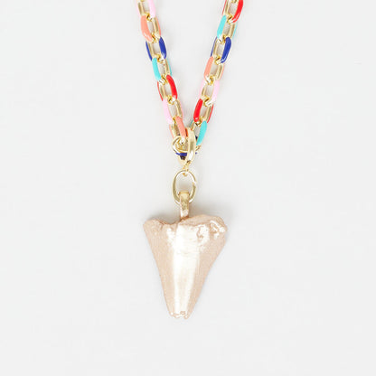 Color Pop Shark Tooth Necklace