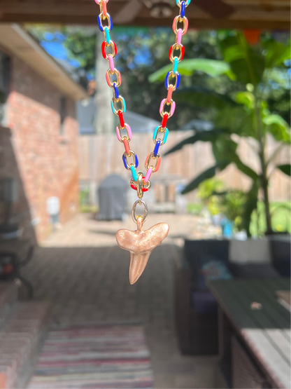 Color Pop Shark Tooth Necklace
