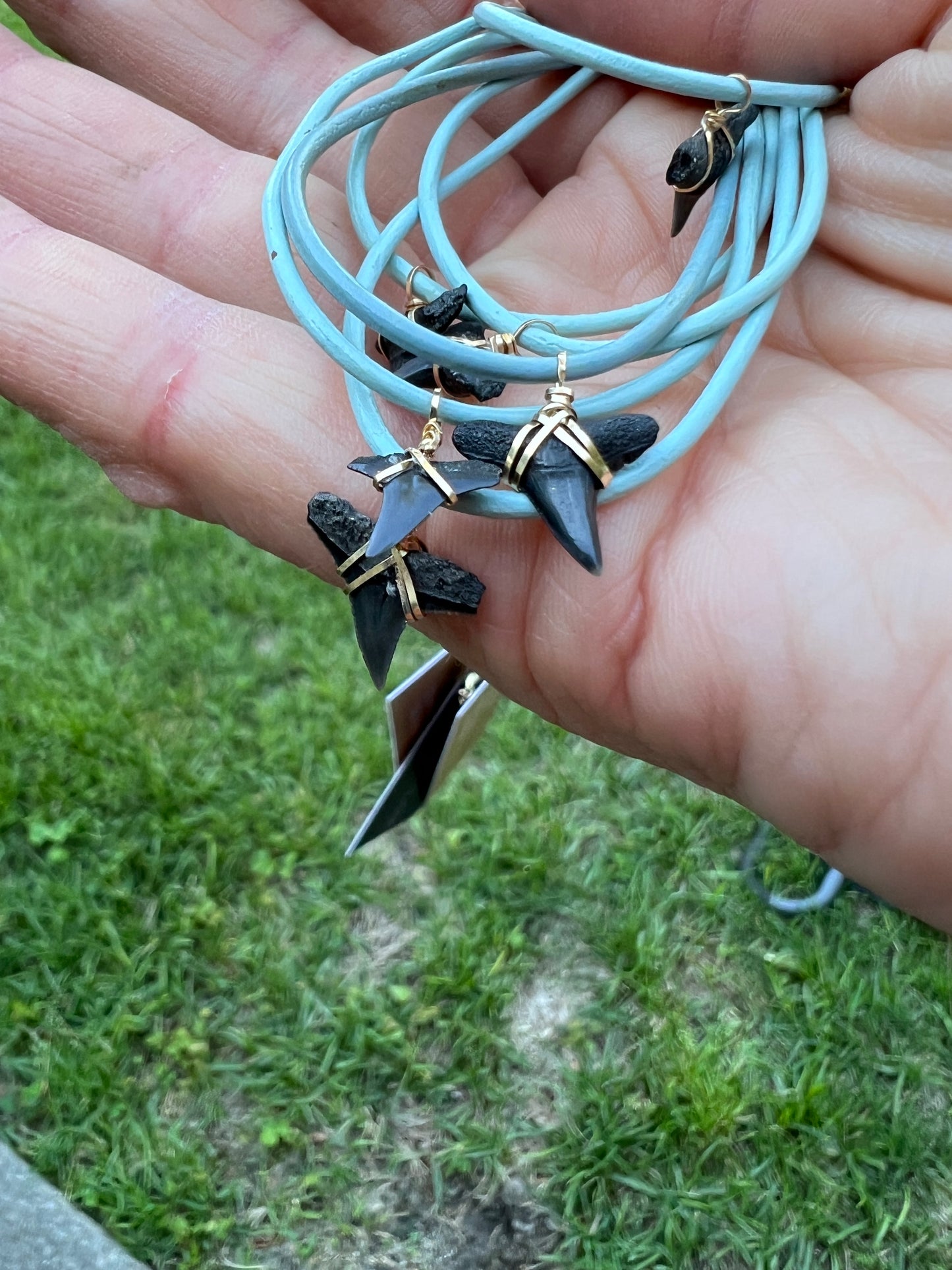 Leather Shark Tooth Necklace