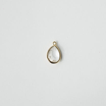 clear quartz crystal glass pendant option for necklace - Foxy Fossils 