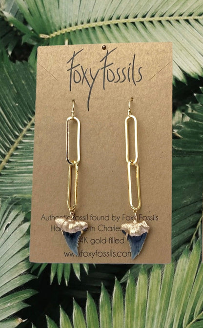 prehistoric paleontology earrings hemipristis serra snaggletooth shark tooth earrings by foxy fossils