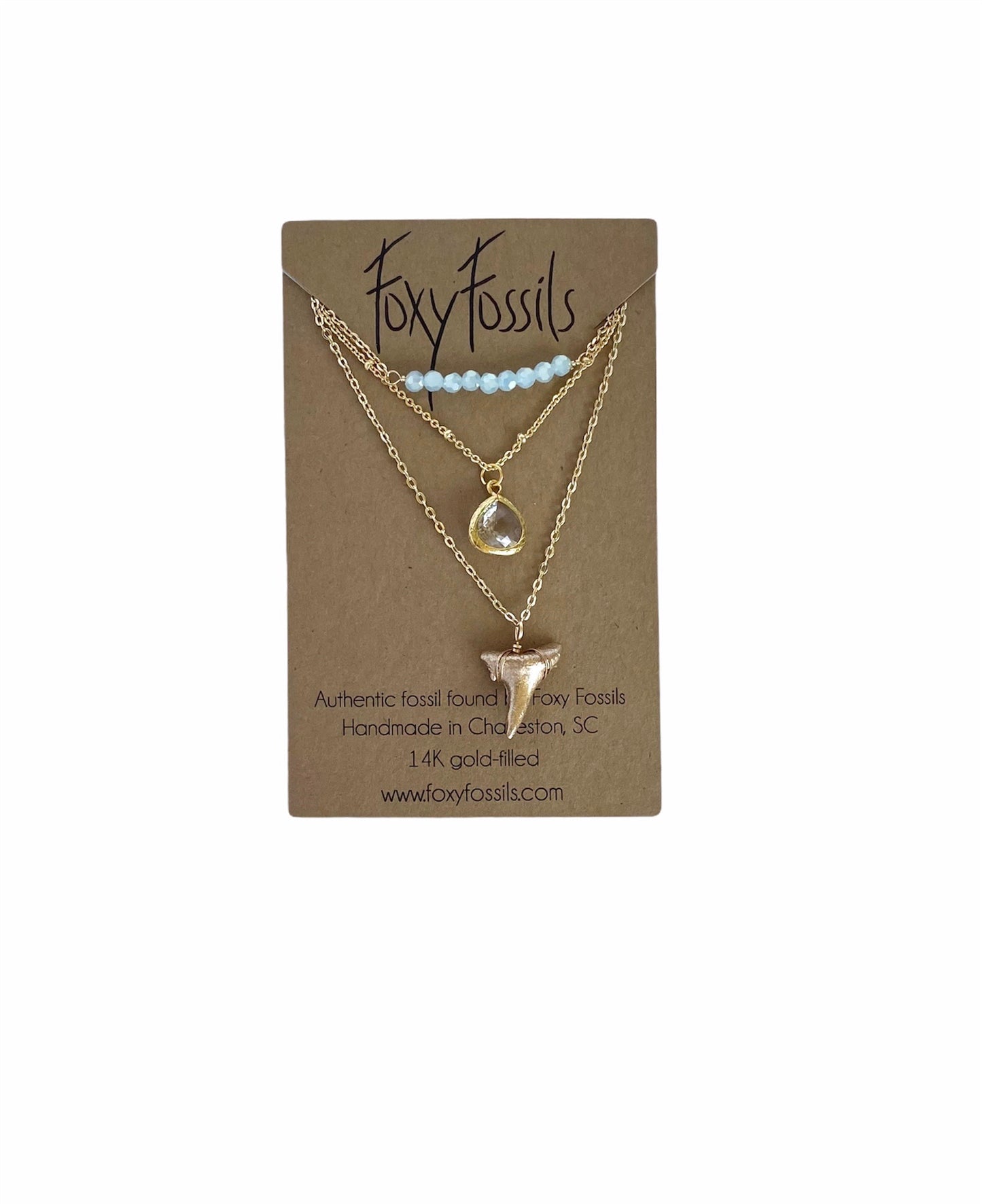 Ocean Divine Layered Shark Tooth Necklace